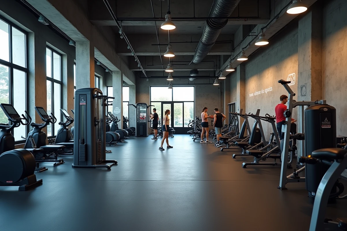 Intérieur de la salle Stokea avec équipements de musculation et cardio au Virolois